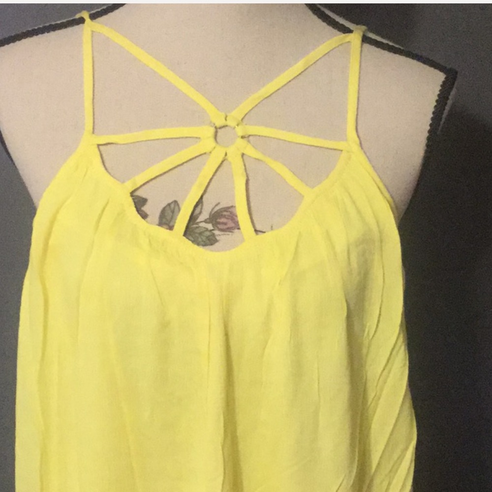 ❌DONATED❌Yellow Strap DesignLined Detailed Dress - Picture 5 of 9